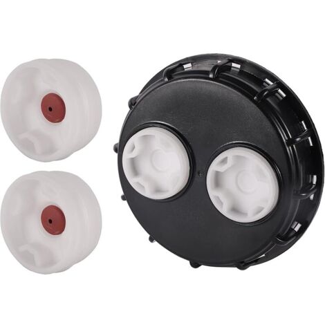 IBC Bouchon de réservoir 163 mm,couvercle de réservoir IBC Ventilé Couvercle Respiratoire avec Bouchons de Rechange 2" pour Vanne Cuve 1000l,Reservoir eau de Pluie,Conteneur