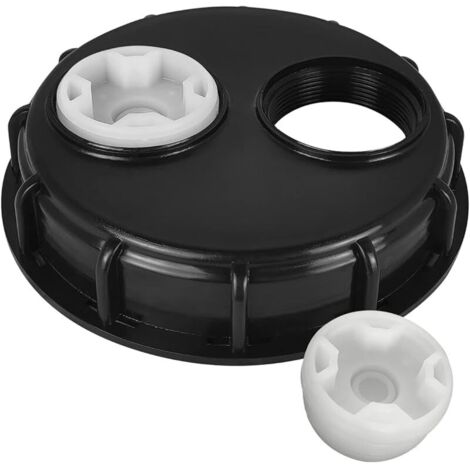 IBC Bouchon de réservoir d'eau IBC avec couvercle ventilé 163 mm avec double trous d'aération, accessoires de réservoir IBC pour réservoir d'eau de 1000 L (1 pièce)
