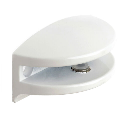 ibc finstock soporte estante cristal ref.88.01 blanco (caja 12 unidades)