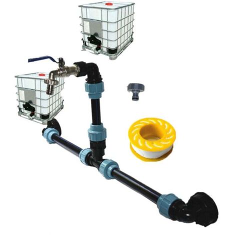 IBC Gooseneck Adapter: With 3/4 Inch Tap Outlet IBC Tank Adapter, S60X6 Ton Barrel Adapter for Garden, Home and Industry MUMU