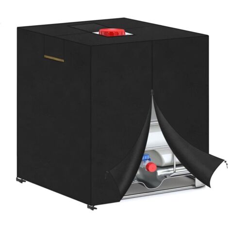 IBC Housse de Protection pour Réservoir d'eau 1000 L Bache Couverture Réservoir IBC d'eau de Pluie Housse Cuve 1000L Anti UV Imperméable Couverture Container Réservoir IBC 120x100x116cm
