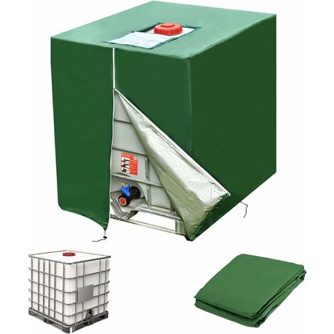 BSR IBC IBC-Tankabdeckung, Containerabdeckung, 420D-Abdeckung für 1000L-Wassertank, Schutzhülle, geeignet für IBC-Tank, Container, Regenwassertank