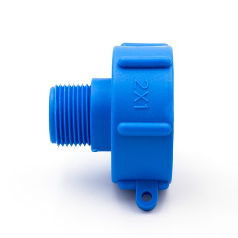 IBC Kunststoff Adapter Kappe S60x6 x 1 Zoll AG Schraubkappe Deckel Tankdeckel