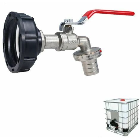 IBC Tank Adapter Thread Connector, 1000L Tank Faucet Rainwater Catcher Faucet, Outlet Faucet Fitting Valve Tap Garden Hose Fittings