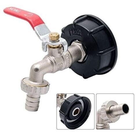 IBC-Tankadapter für S60X6-Tank, Tote-Tank-Anschluss mit Gewinde, 1/2-Zoll-Ventilersatz, Schlauchteile, Öl, Kraftstoff, Wasser MUMU