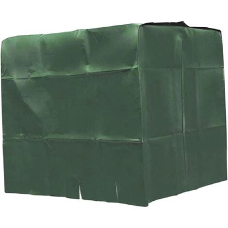 IBC Water Tank Protective Cover Tarpaulin 1000L,Ton Barrel Cover Oxford Cloth,Dust Cover Container Cover for Rain Barrel, Green