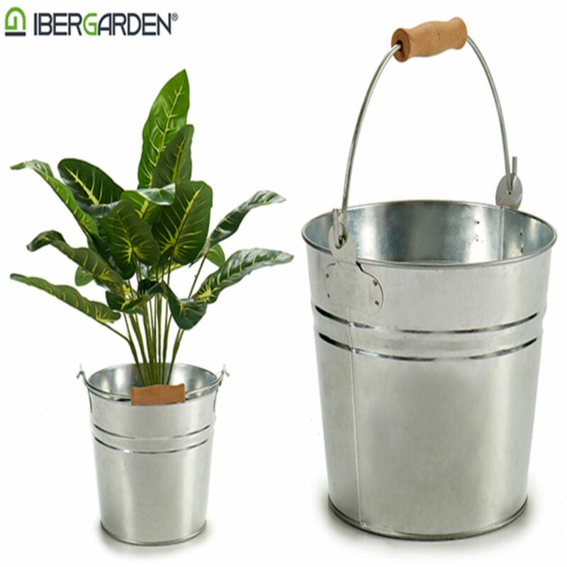 

Cubo Pequeño Plata Zinc (22 x 17,5 x 22,5 cm) - Ibergarden