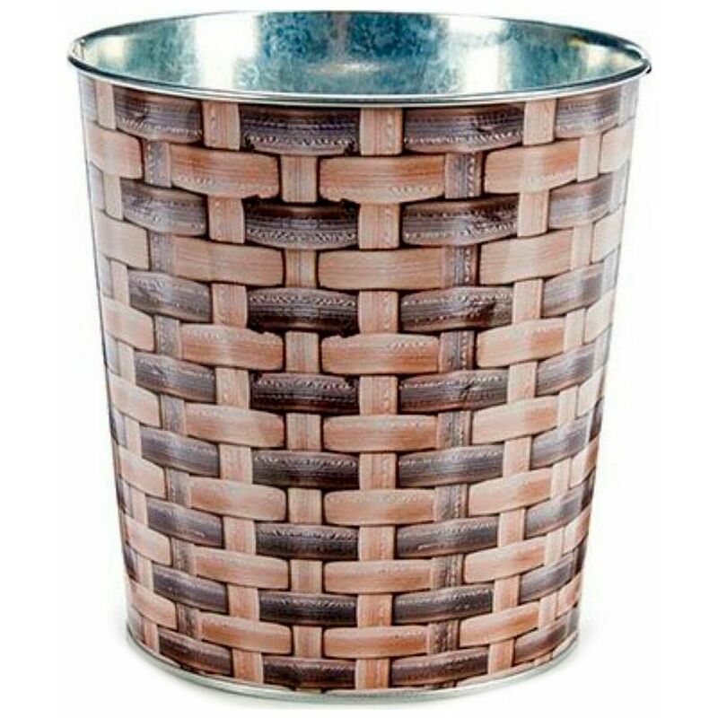 

Ibergarden Macetero Metal Mimbre (17,6 x 16,5 x 17,6 cm) Grande Redondo