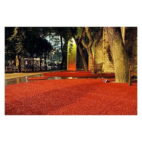IBEROGARDEN CESPED ARTIFICIAL ROJO 20 MILIMETROS (2 X 10 METROS)