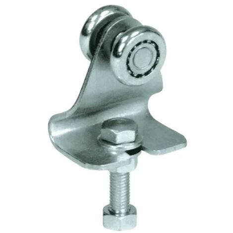 Ibfm art. 338/2 carrello in acciaio zincato con staffa e 2 ruote da 24m per monorotaia 339p