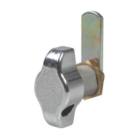 IBFM SERRATURA + POMO LUCCHETTABILE LEVA DRITTA 153 • ACCIAIO CROMATO F.MM 18,6 L.MM 20