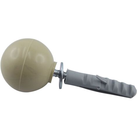 IBFM Türpuffer Kugelform Wandpuffer mit Dübel und Schrauben Kunststoff beige