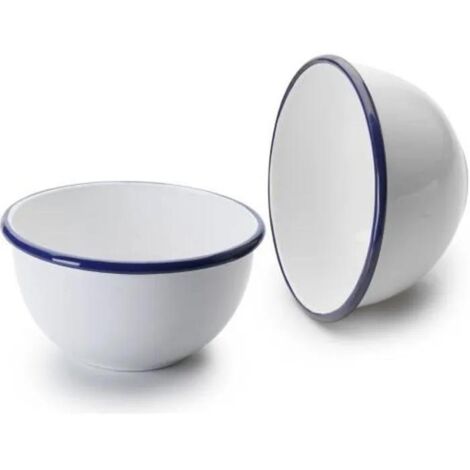 Ibili 14 Cm Bowl blanc en acier émaillé