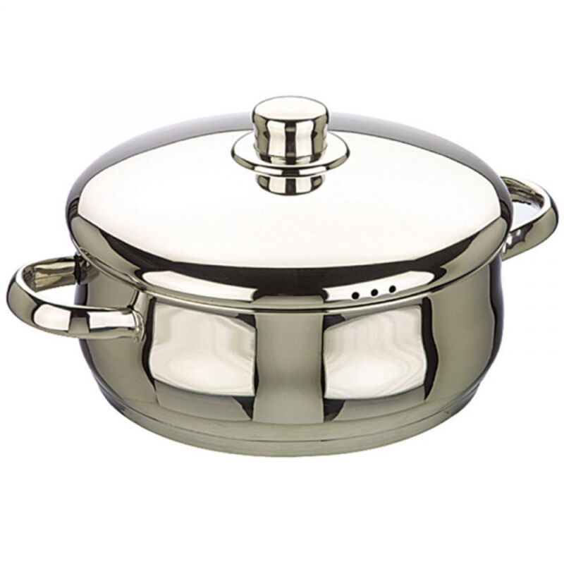 Casserole en acier inoxydable avec couvercle 18 cm oslo 662018 ibili