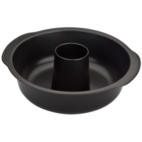 Ibili 821824 - Stampo per Ciambella, in Acciaio Inox Antiaderente, 24 cm, Colore Nero