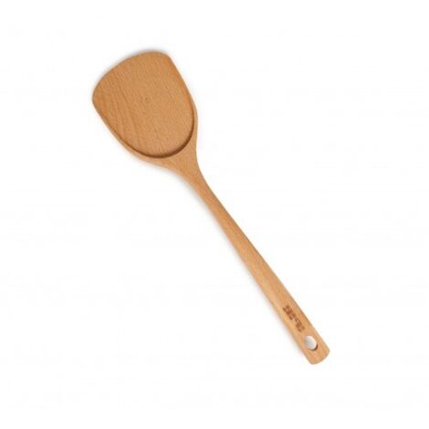 ibili 8411922449921 Espátula de madera con acabado dorado 34 cm