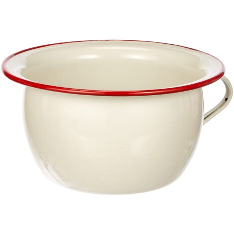 IBILI 908224 - Vaso per camera da letto, in acciaio, 24 x 24 x 13 cm, colore: Bianco