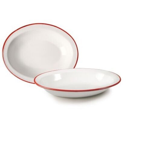 ibili Bandeja Ovalada burdeos 32x25,5 cm acero esmaltado
