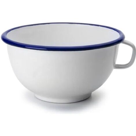 ibili Bol Émaillé blanc 14 cm avec anse
