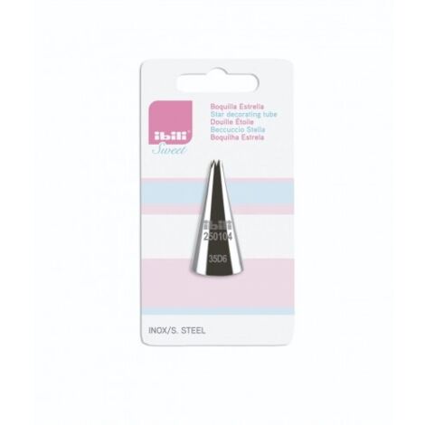 ibili boquilla estrella abierta plata 4 mm acero inoxidable