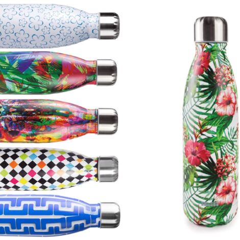 IBILI Borraccia termica jardin 500 ml, acciaio inox 18/10, doppia parete, riutilizzabile