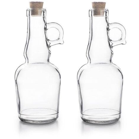 ibili bouteilles décoratives en verre clair 18 cm
