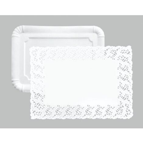 ibili Conjunto Elegante de Platos y Salvamanteles Blancos 34x26 cm