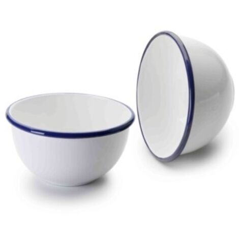 Ibili Cuenco blanco de 14 cm en acero esmaltado