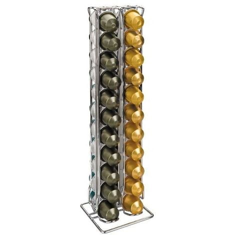 Generic Support Porte capsules Expresso en métal chrome capacité 32 capsules  à prix pas cher