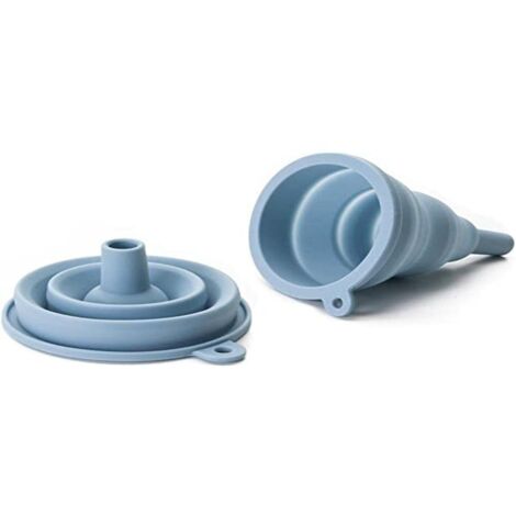 IBILI EMBUDO DE SILICONA PLEGABLE, Stainless Steel, Blue, 30 x 9.5 x 30 cm
