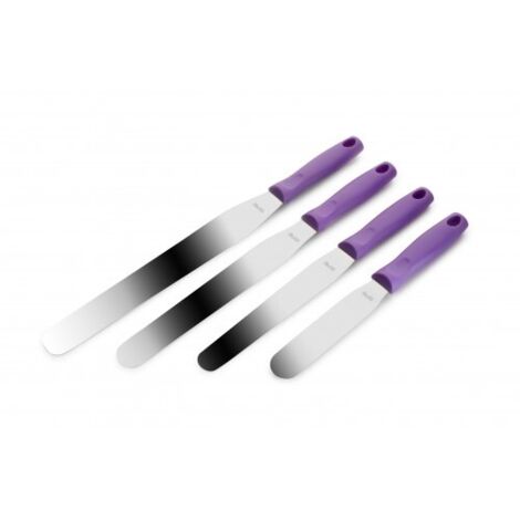 Ibili Espátula recta acero inoxidable violeta 15 cm