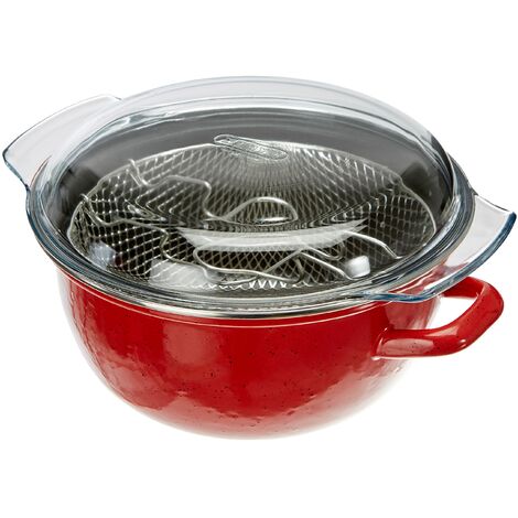 Ibili friggitrice 961224T con cestello Estraibile e Coperchio in Vetro