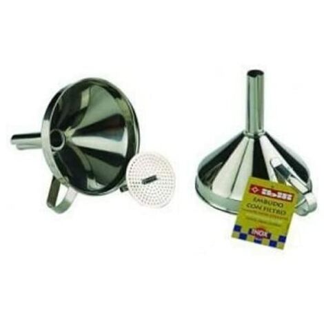 IBILI Funnel with Strainer, Stainless Steel, Silver, 10 x 10 x 13 cm