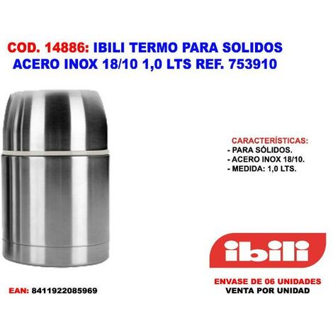IBILI ibili termo para solidos acero inox 18-10 1 lt 753910 , ibili termo para solidos acero inox 18-10 1 lt 753910