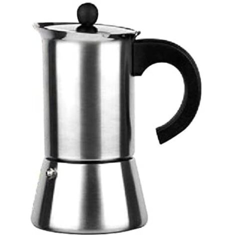 IBILI Moka express Indubasic, 4 tazze, 185 ml, acciaio inossidabile, adatta per l’induzione