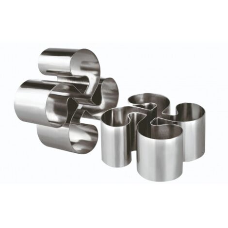 Ibili Molde Lauburu de acero inoxidable plateado 10 cm