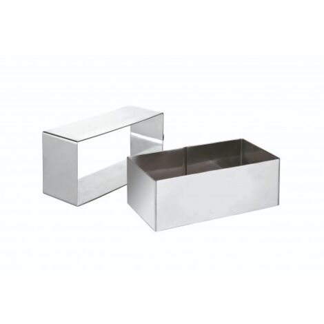 ibili Molde rectangular de alta gama plateado 12x6x4.5 cm