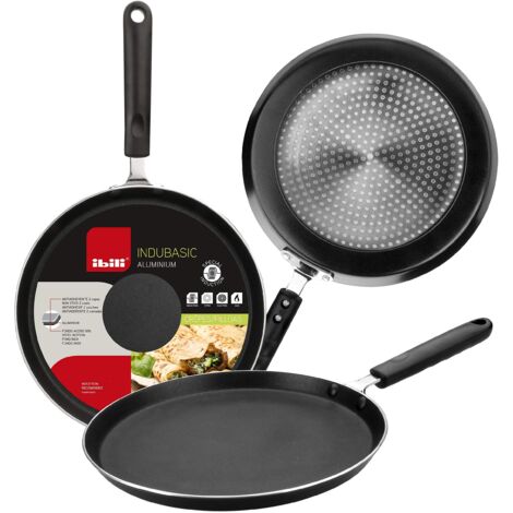IBILI - Padella per crepes Indubasic, 26 cm, alluminio, antiaderente, a induzione
