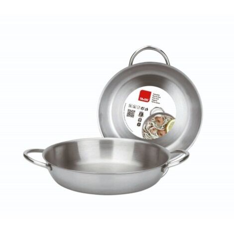 ibili Prisma Plato redondo plateado 14 cm acero inoxidable