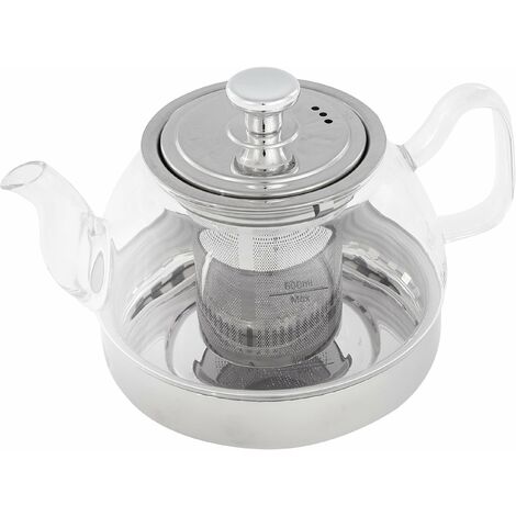 IBILI Teiera in vetro con filtro, borosilicato, 0,8 litri, adatta per l’ induzione