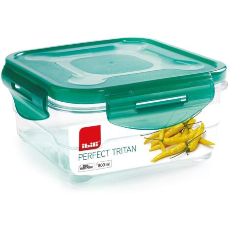 Ibili TRITAN 800 ML HERMETIKBEHÄLTER, Edelstahl, Grün