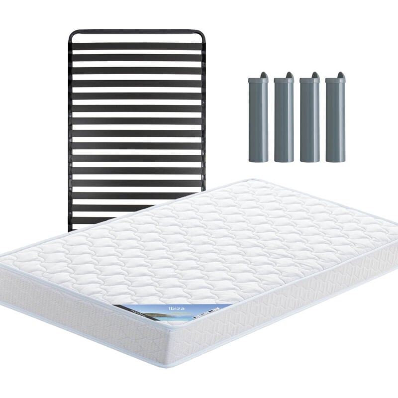Ibiza - Pack Matelas + Titanium 22 90x190cm + Pieds
