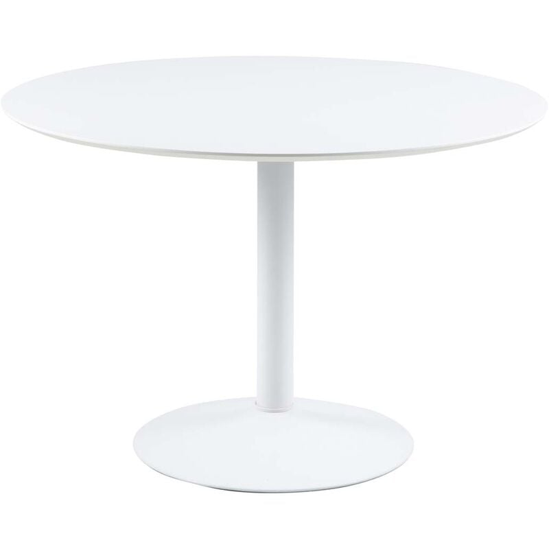IBIZA Table de salle à manger Ø110 cm, blanc.