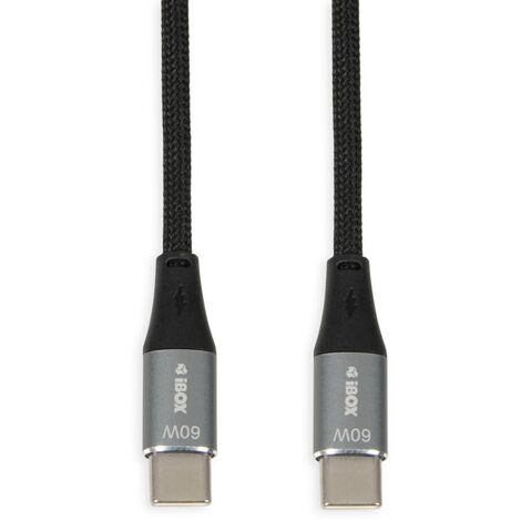 Ibox ikutc cavo usb-c 60w 1m nero