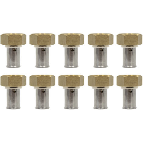 Ibp Bänninger – Lot de 10 raccords à sertir Ø12x1,1 – Femelle écrou libre 1/2' (15/21) – Compatible eau chaude sanitaire et chauffage – Avis CSTB