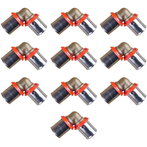 Ibp Bänninger – Lot de 10 raccords coude PER à sertir égal Ø16x1,5 – Conformes aux normes CSTB – Pour installations sanitaires et chauffage