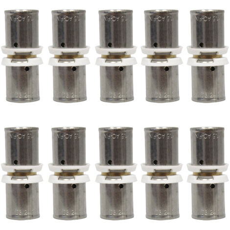 Ibp Bänninger – Lot de 10 raccords Manchon PER à sertir égal Ø16x1,5 – Compatible pince à sertir radial RF, H, U – Avis CSTB