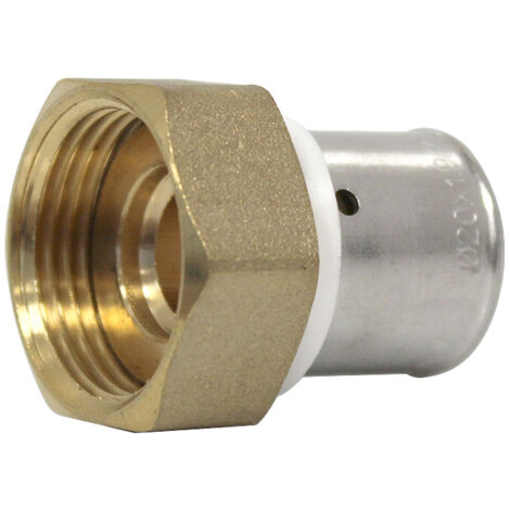 Ibp Bänninger – Raccord PER à sertir Ø20 mm – Femelle écrou libre 3/4' (20/27) – Pour installations sanitaires et chauffage – Qualité professionnelle