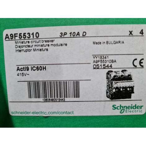 iC60N   3P  D 10A SCHNEIDER   A9F55310