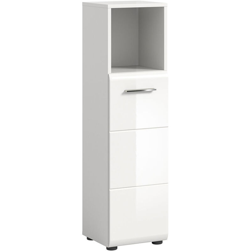 Ebuy24 - Meuble de rangement 1 porte blanc brillant - icedy